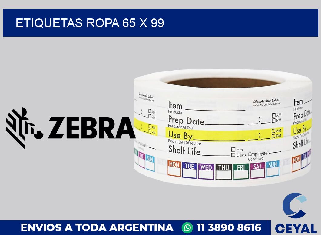 etiquetas ropa 65 x 99