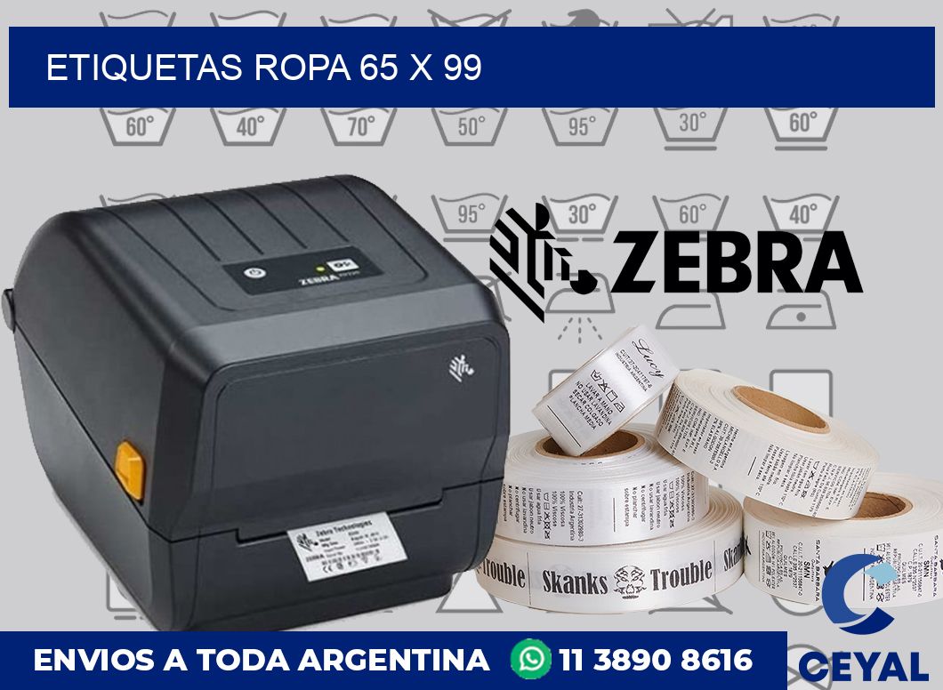 etiquetas ropa 65 x 99