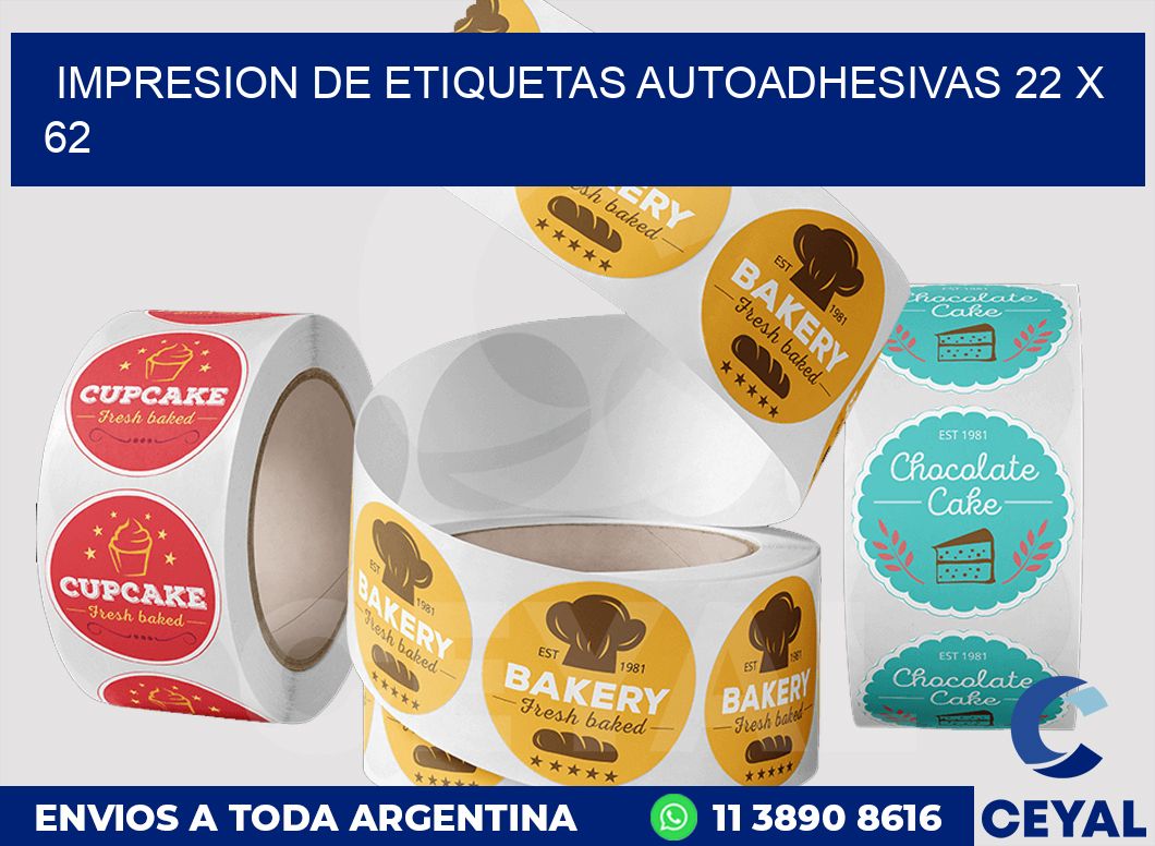 impresion de etiquetas autoadhesivas 22 x 62