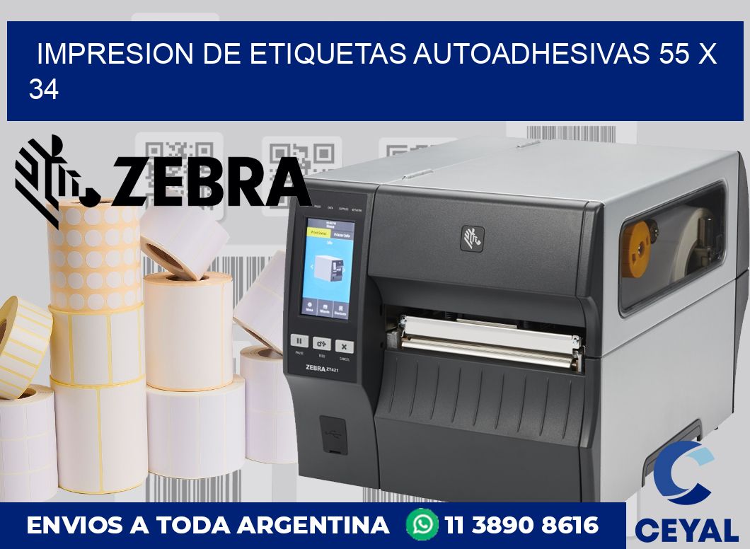 impresion de etiquetas autoadhesivas 55 x 34