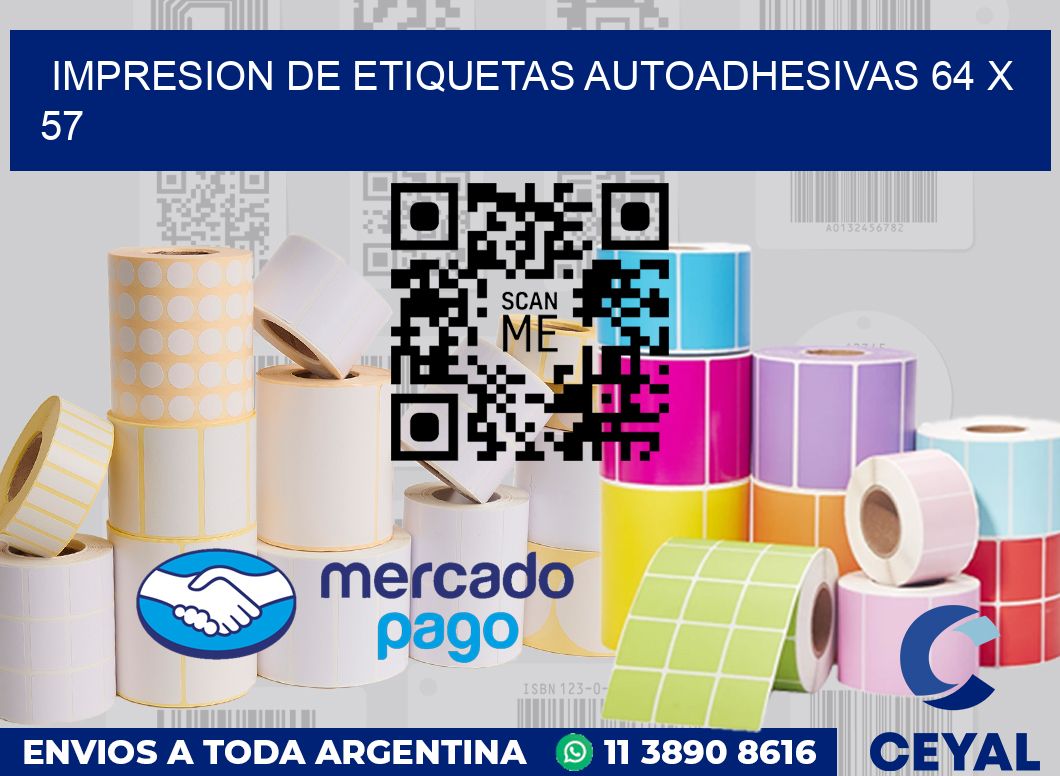 impresion de etiquetas autoadhesivas 64 x 57