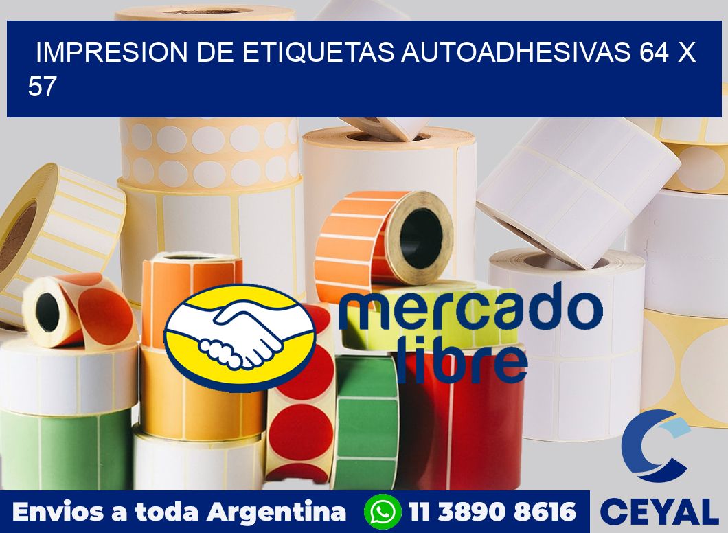 impresion de etiquetas autoadhesivas 64 x 57