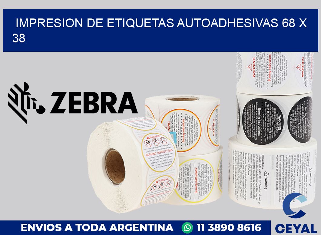 impresion de etiquetas autoadhesivas 68 x 38