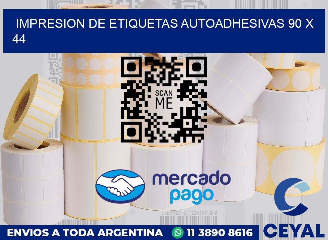 impresion de etiquetas autoadhesivas 90 x 44