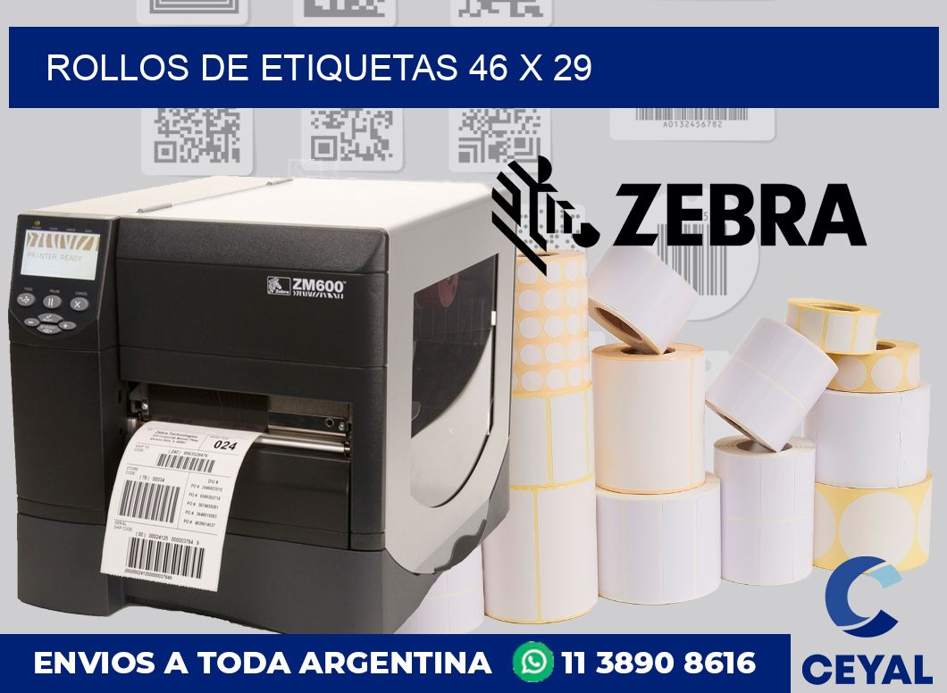 rollos de etiquetas 46 x 29