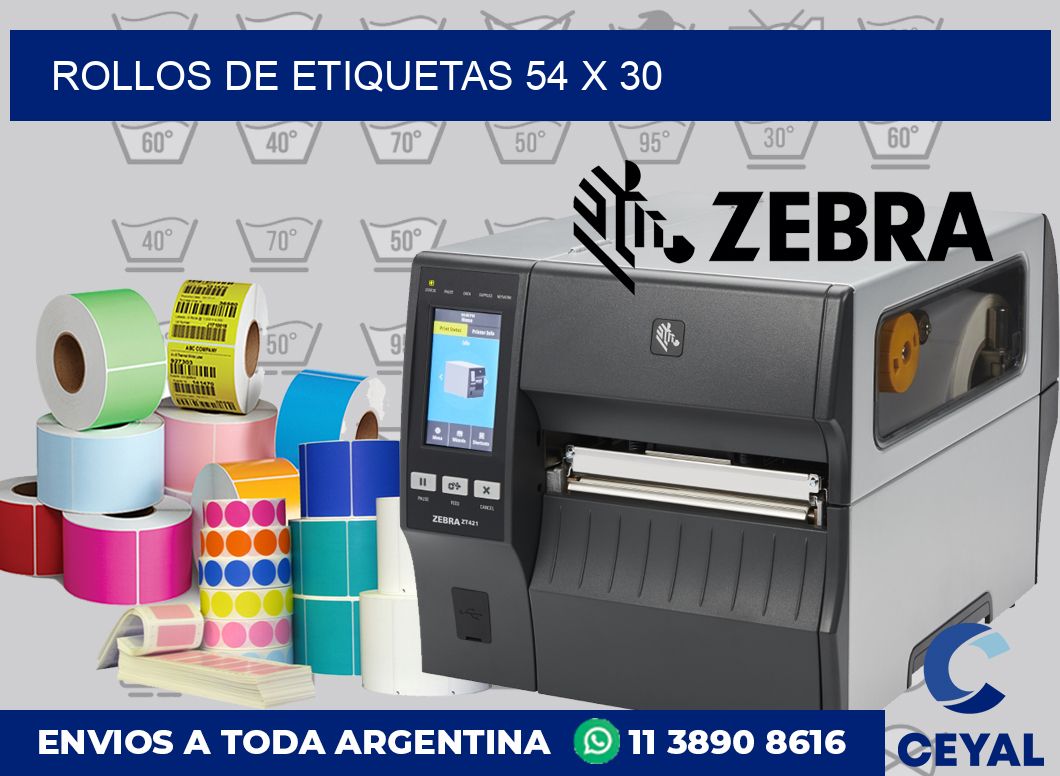rollos de etiquetas 54 x 30