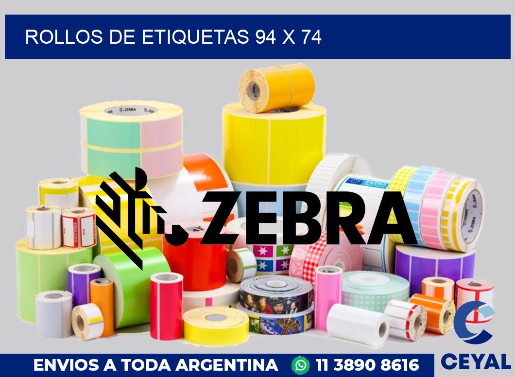 rollos de etiquetas 94 x 74