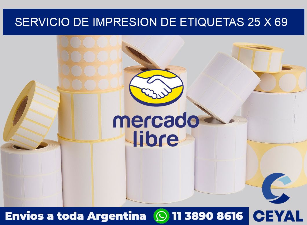 servicio de impresion de etiquetas 25 x 69