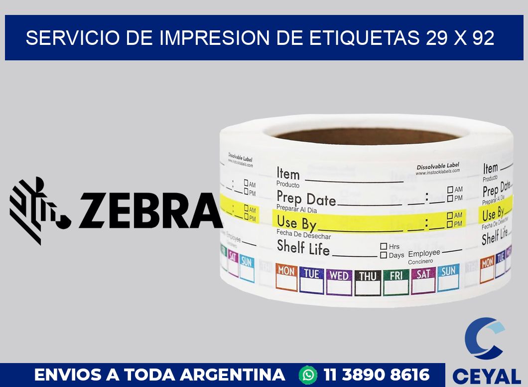 servicio de impresion de etiquetas 29 x 92