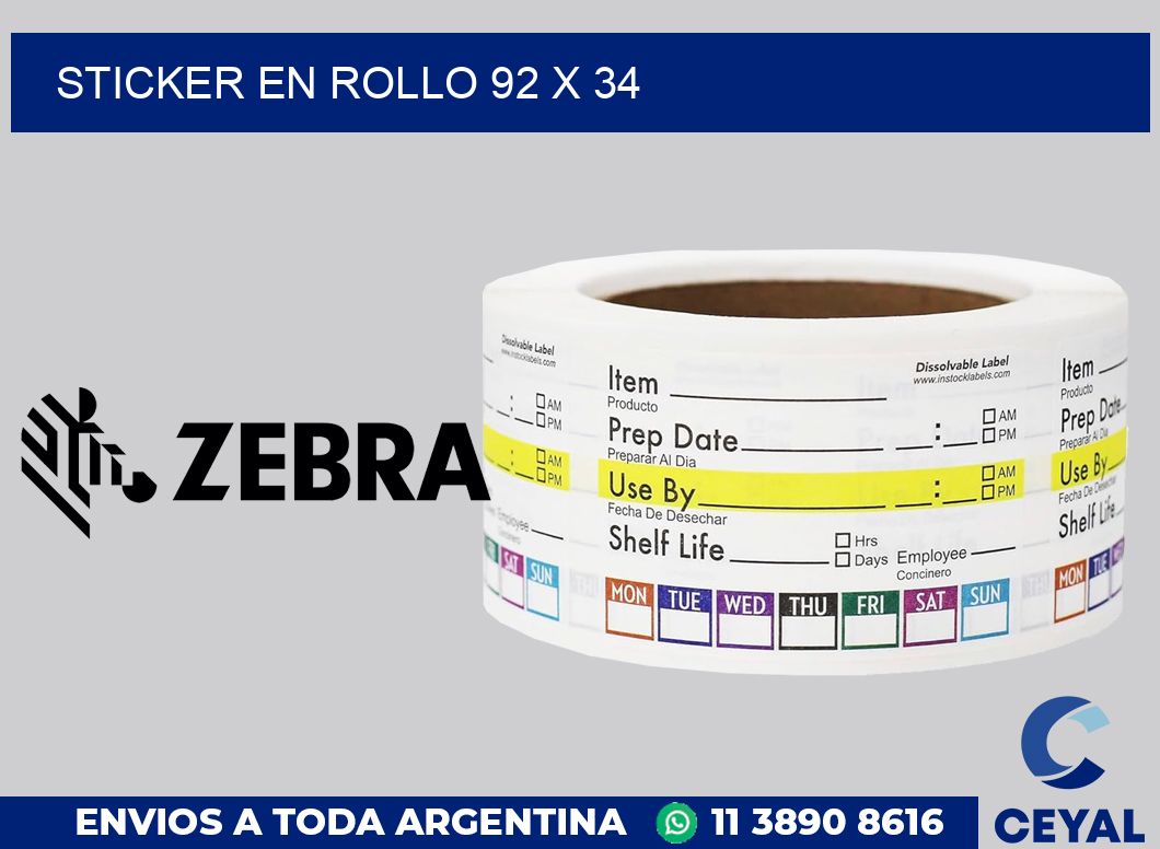 sticker en rollo 92 x 34