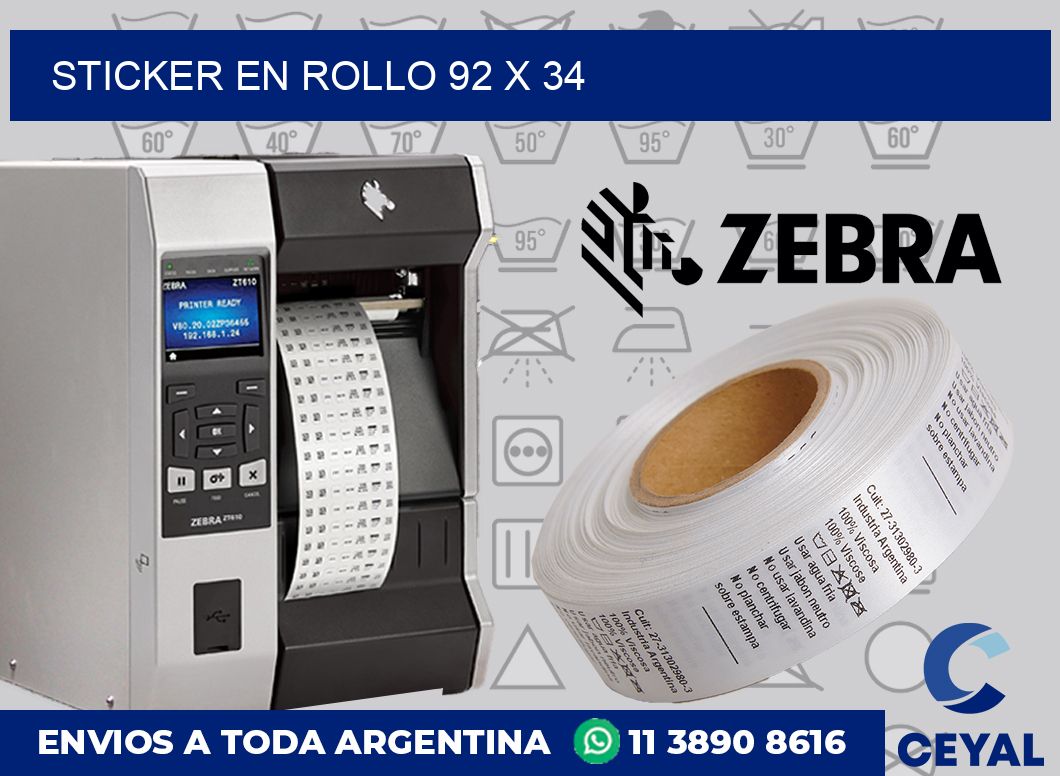 sticker en rollo 92 x 34