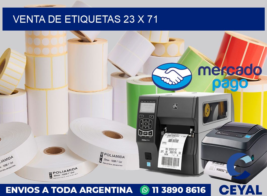 venta de etiquetas 23 x 71