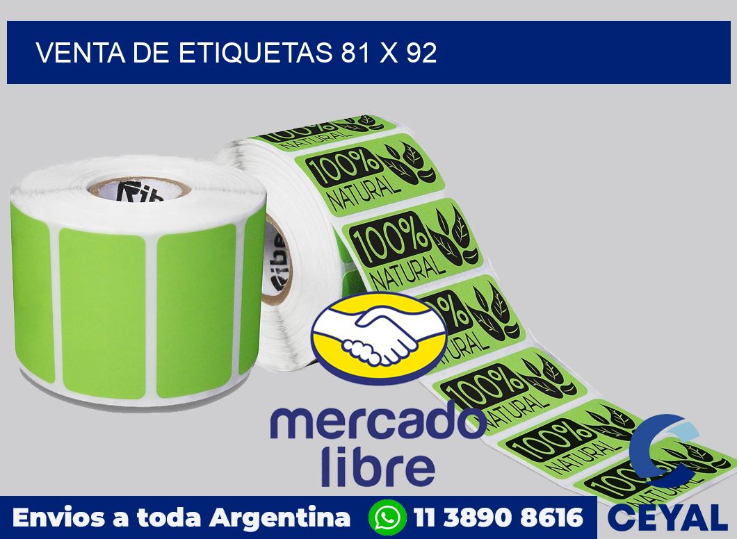 venta de etiquetas 81 x 92