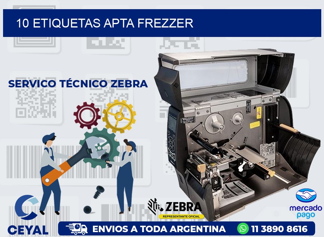 10 ETIQUETAS APTA FREZZER