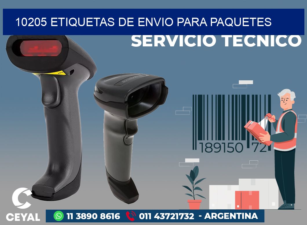 10205 ETIQUETAS DE ENVIO PARA PAQUETES