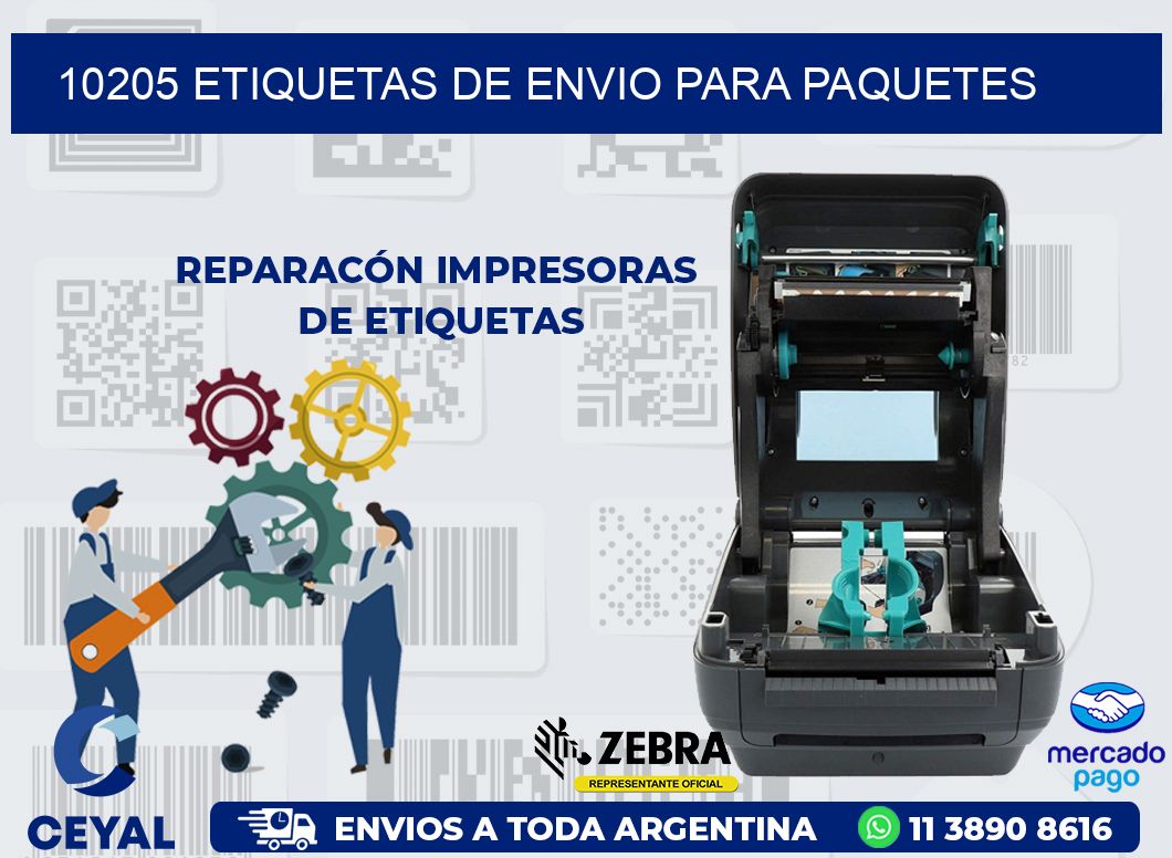 10205 ETIQUETAS DE ENVIO PARA PAQUETES