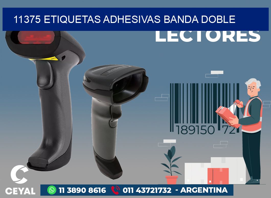 11375 ETIQUETAS ADHESIVAS BANDA DOBLE