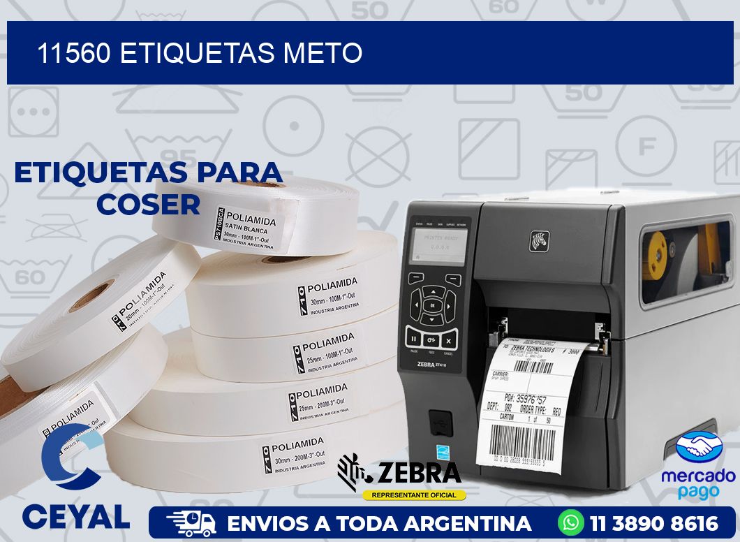 11560 ETIQUETAS METO