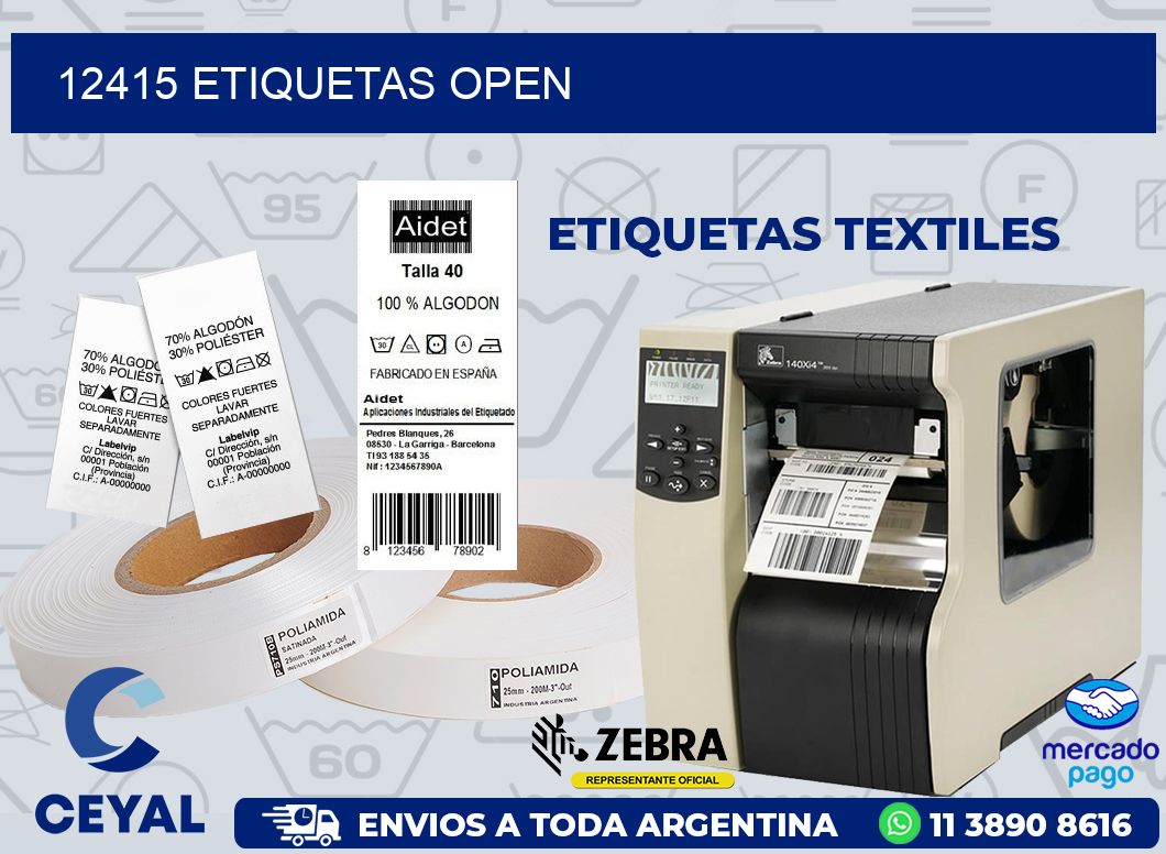 12415 ETIQUETAS OPEN