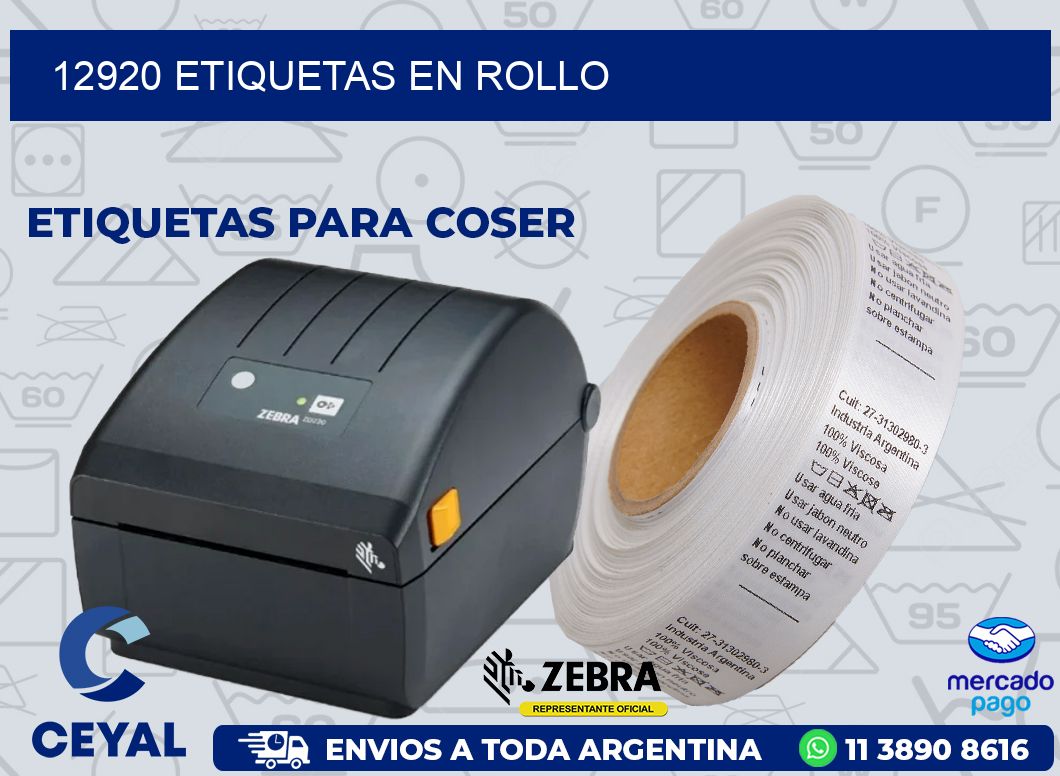 12920 ETIQUETAS EN ROLLO