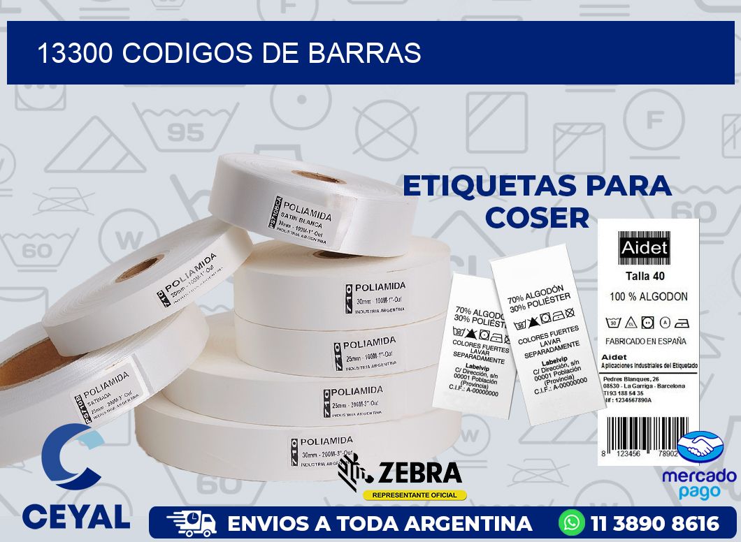 13300 CODIGOS DE BARRAS