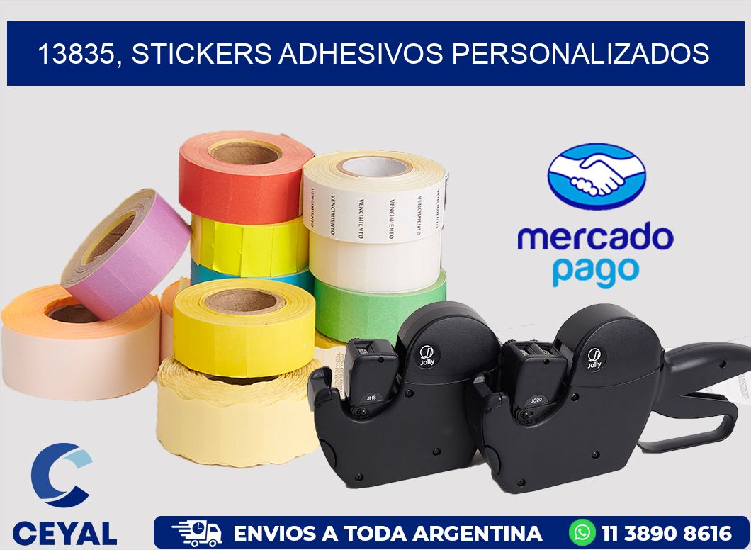 13835, stickers adhesivos personalizados