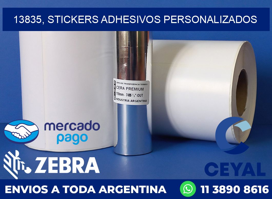 13835, stickers adhesivos personalizados