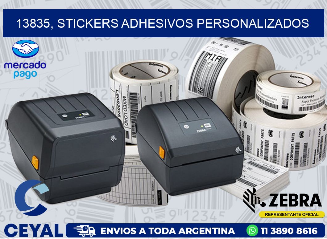 13835, stickers adhesivos personalizados
