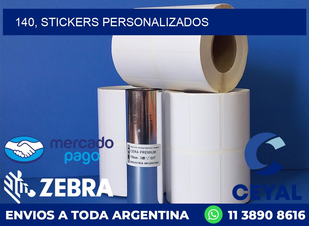 140, stickers personalizados