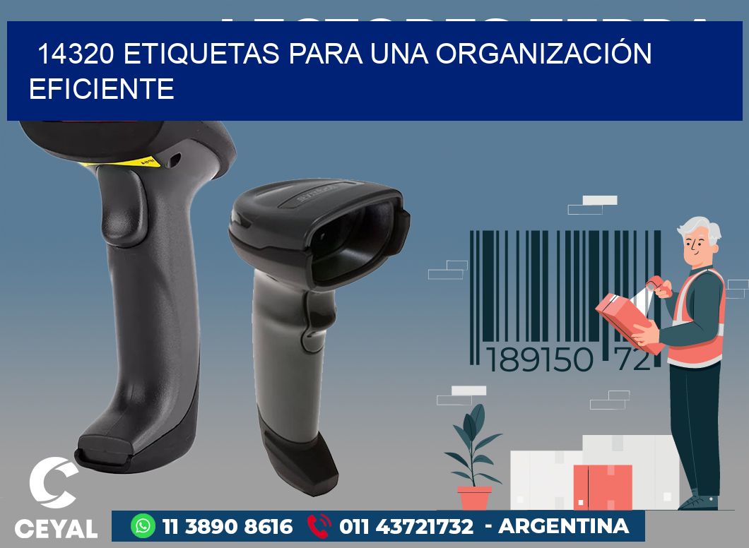14320 ETIQUETAS PARA UNA ORGANIZACIÓN EFICIENTE