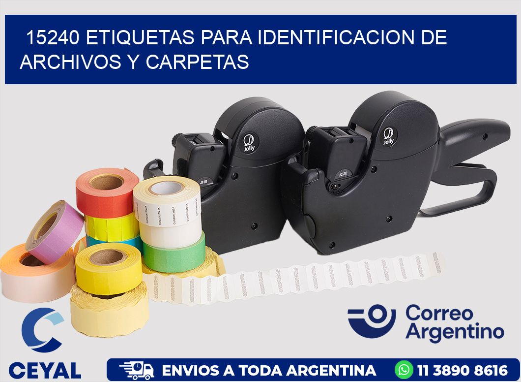 15240 ETIQUETAS PARA IDENTIFICACION DE ARCHIVOS Y CARPETAS