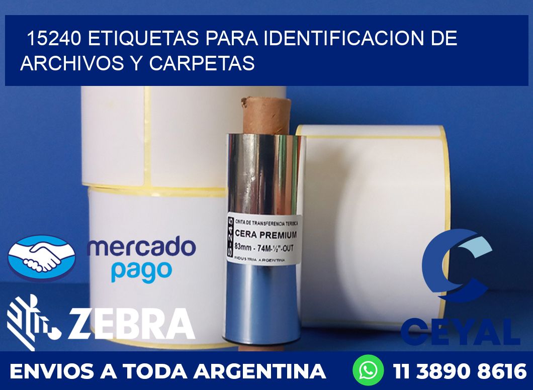 15240 ETIQUETAS PARA IDENTIFICACION DE ARCHIVOS Y CARPETAS