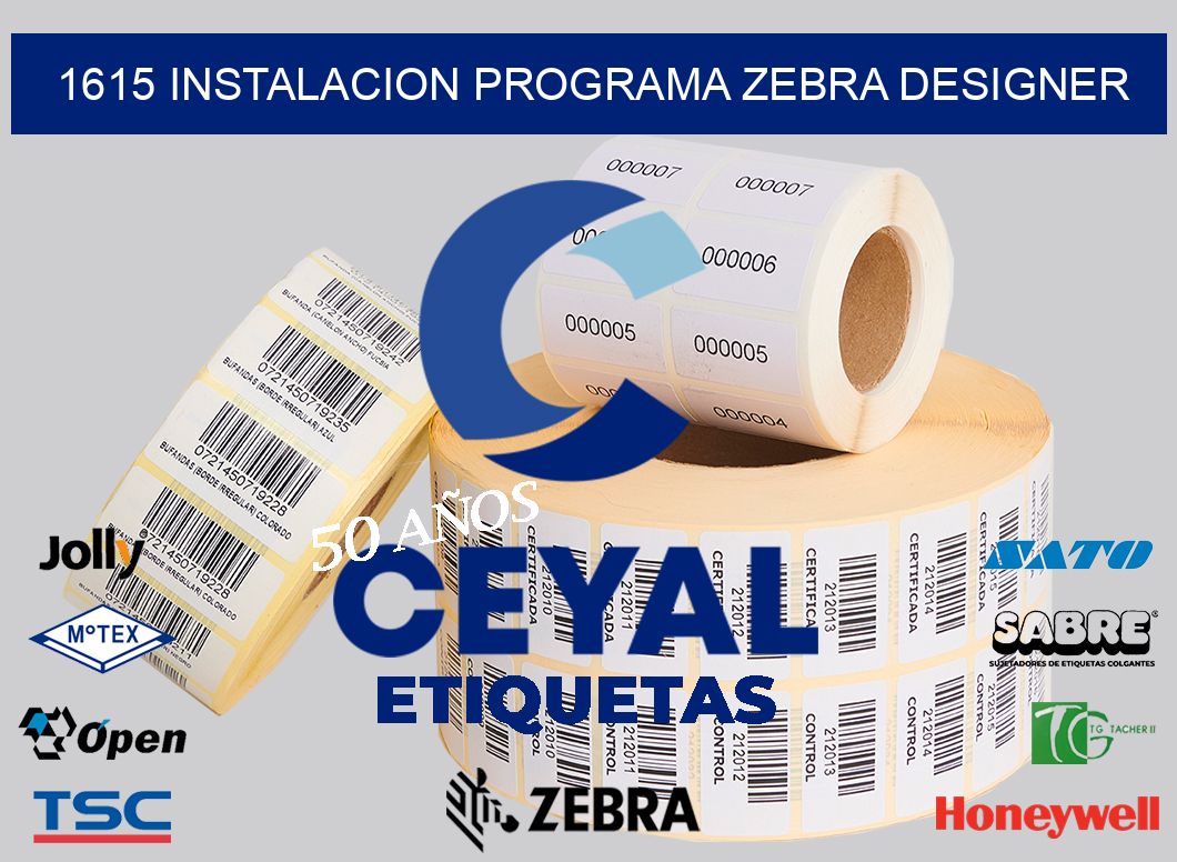 1615 INSTALACION PROGRAMA ZEBRA DESIGNER
