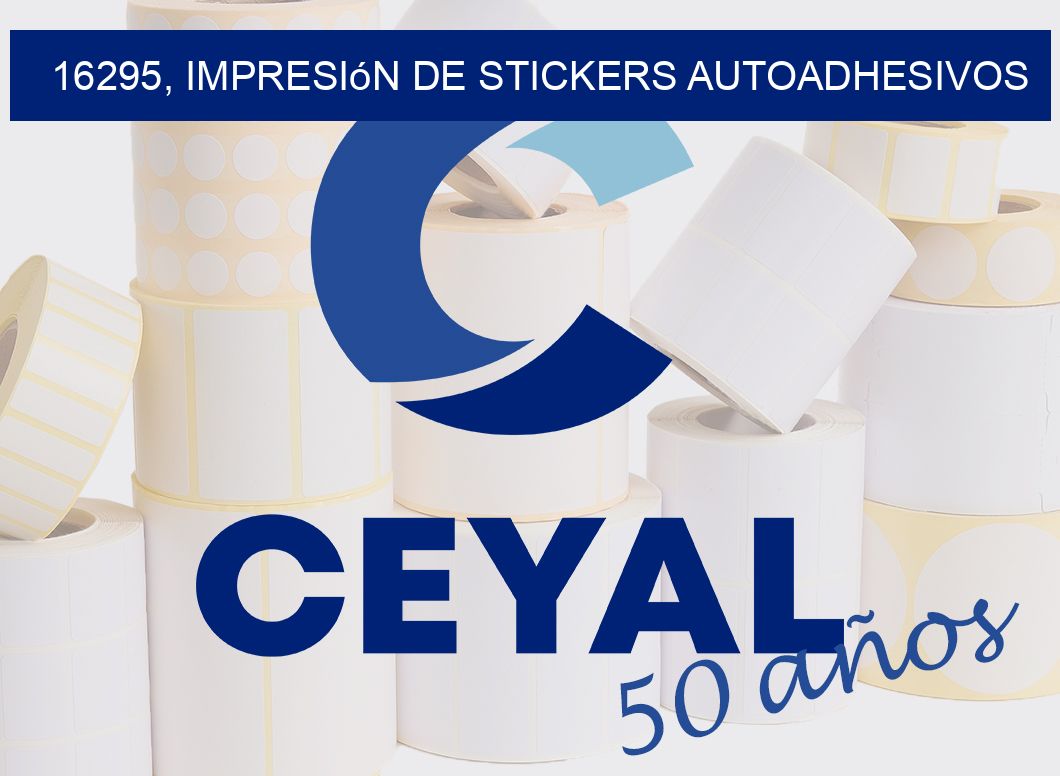 16295, impresión de stickers autoadhesivos