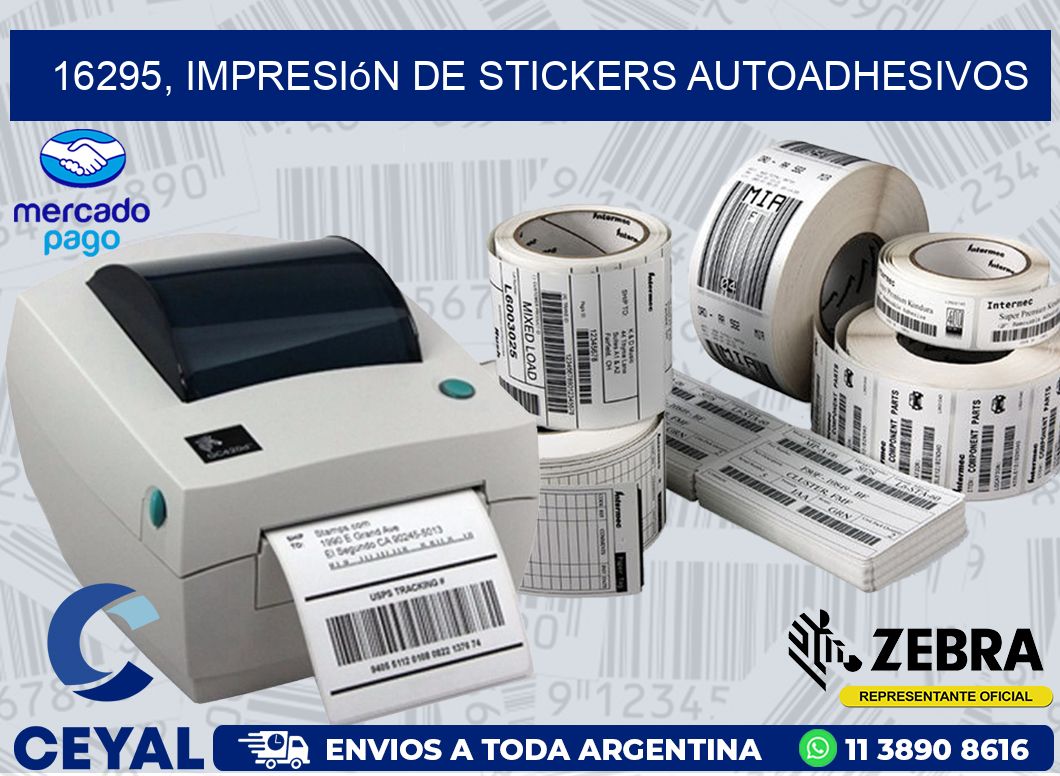 16295, impresión de stickers autoadhesivos