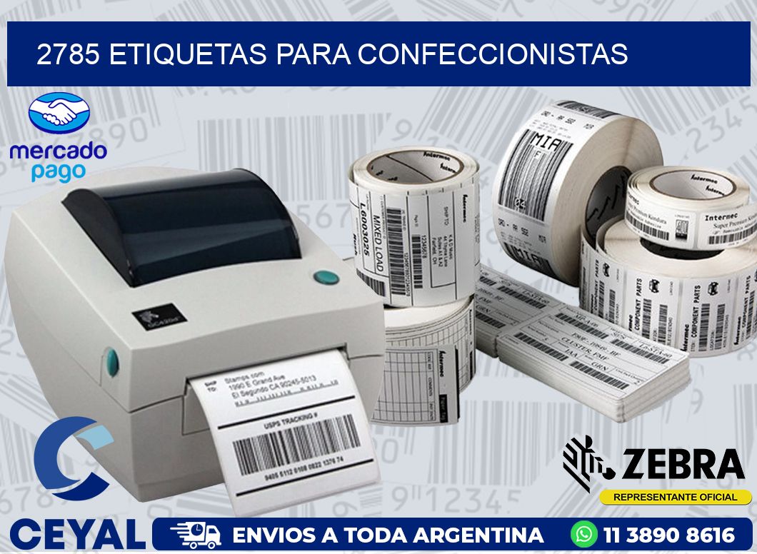 2785 ETIQUETAS PARA CONFECCIONISTAS