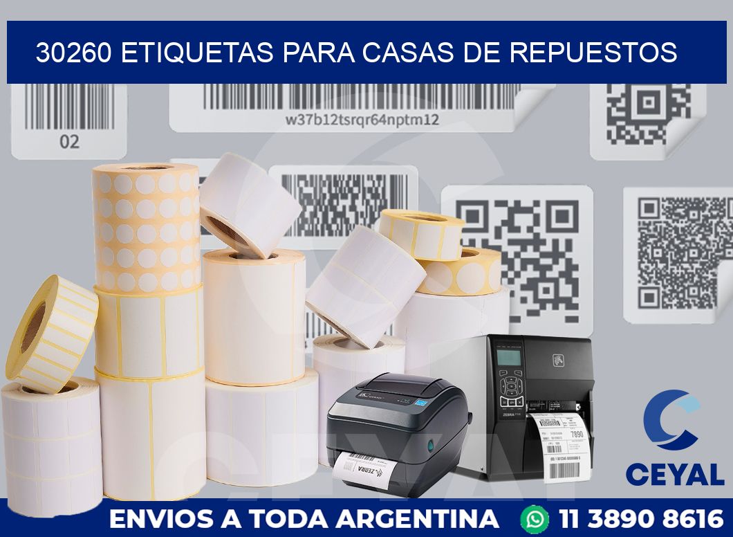 30260 ETIQUETAS PARA CASAS DE REPUESTOS