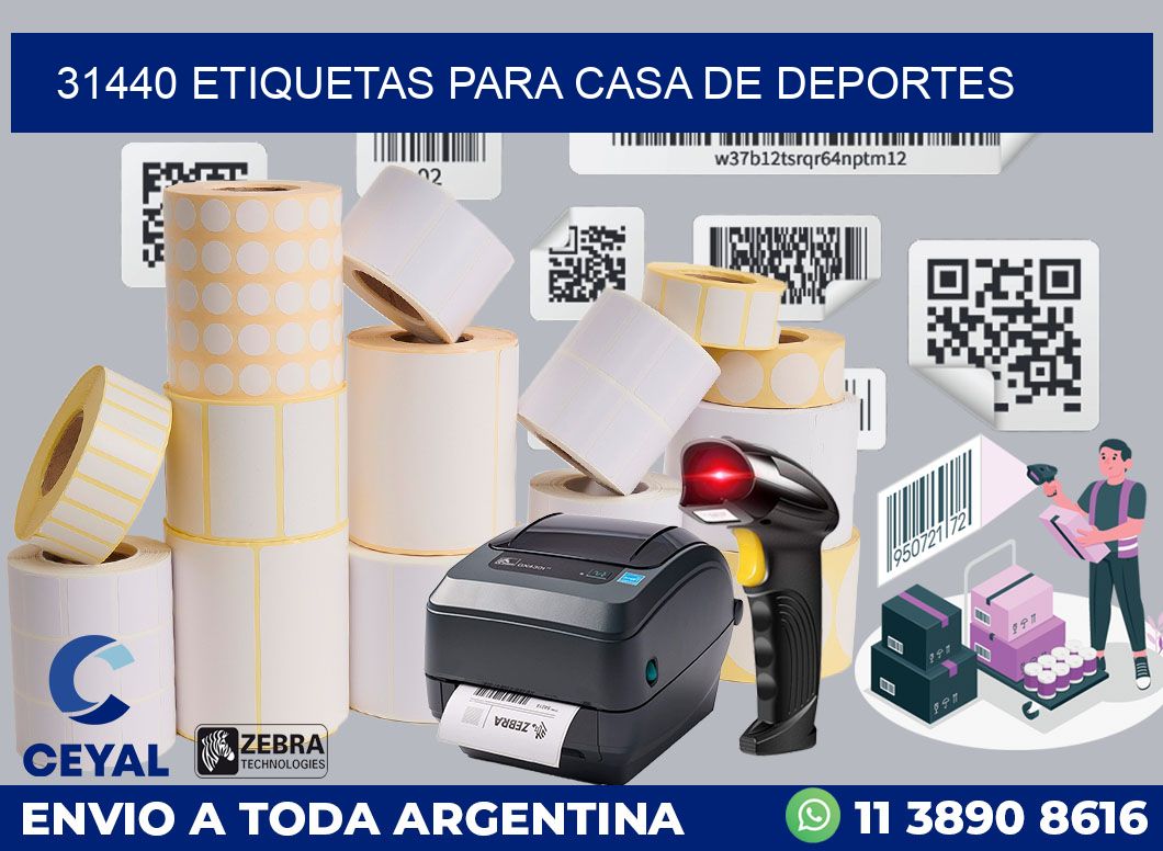 31440 ETIQUETAS PARA CASA DE DEPORTES