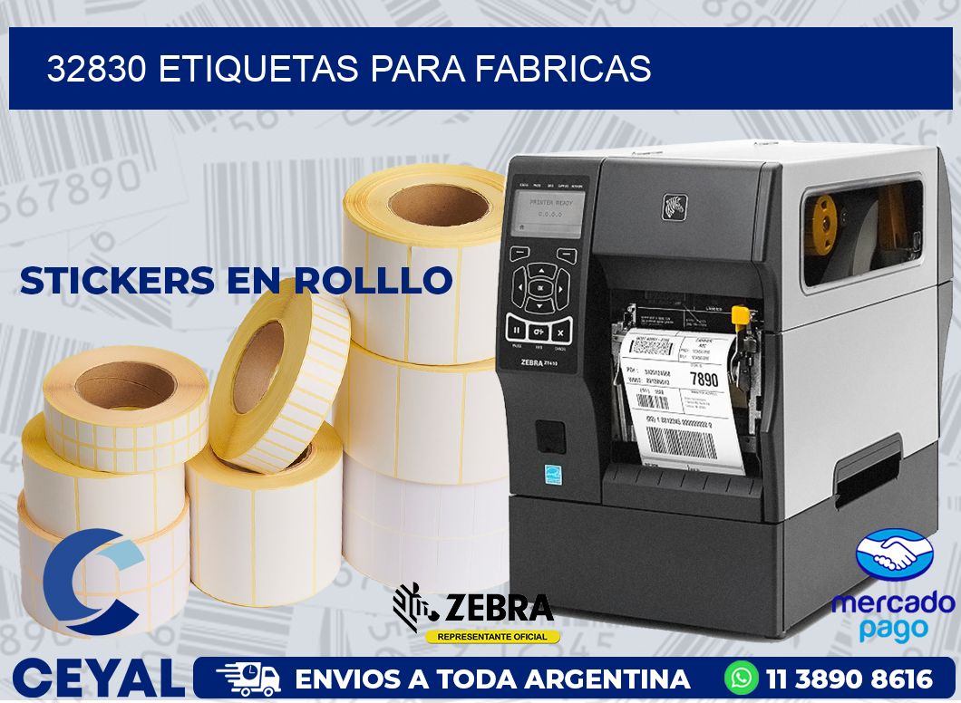 32830 ETIQUETAS PARA FABRICAS