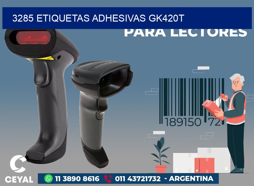 3285 ETIQUETAS ADHESIVAS GK420T