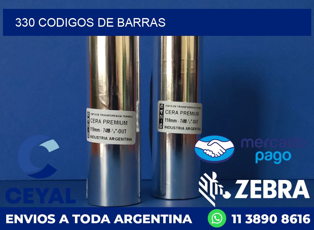 330 CODIGOS DE BARRAS
