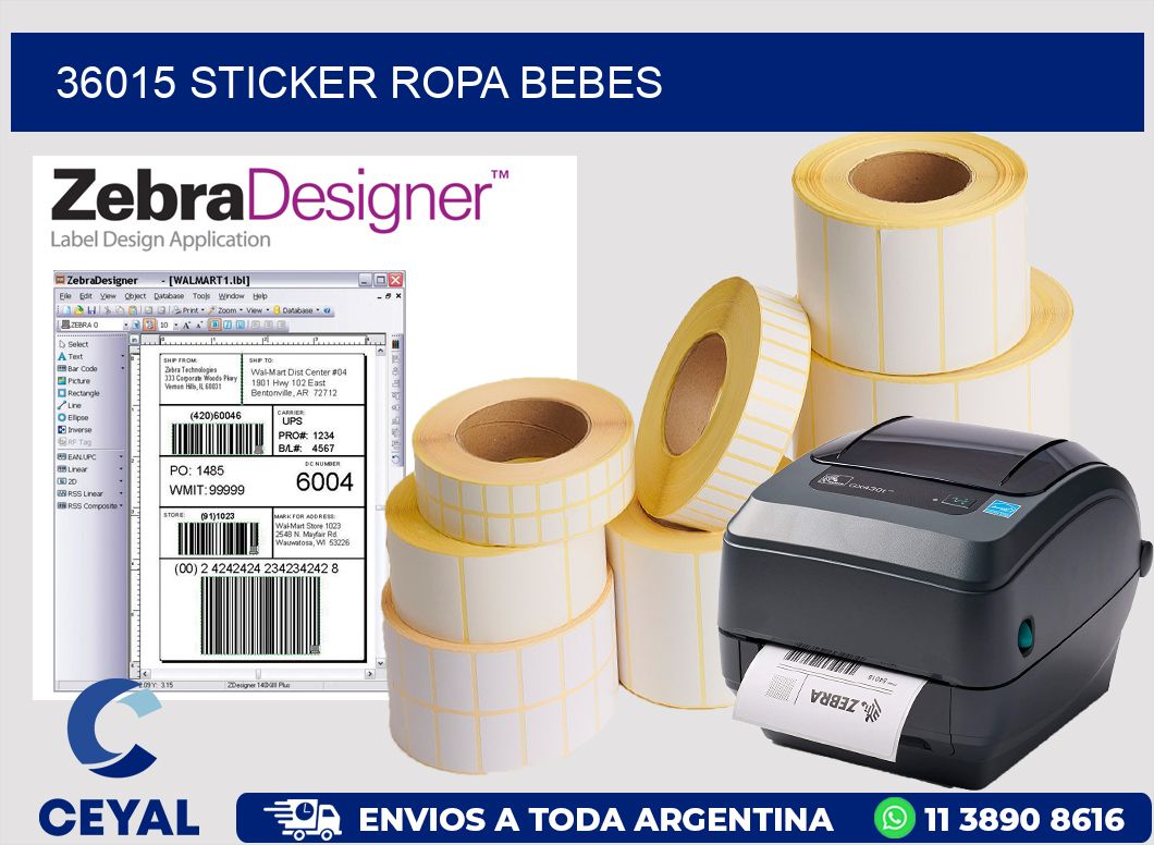 36015 STICKER ROPA BEBES