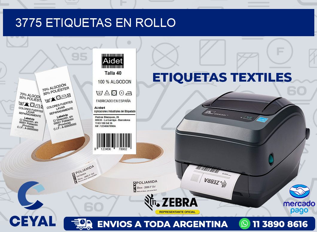 3775 ETIQUETAS EN ROLLO