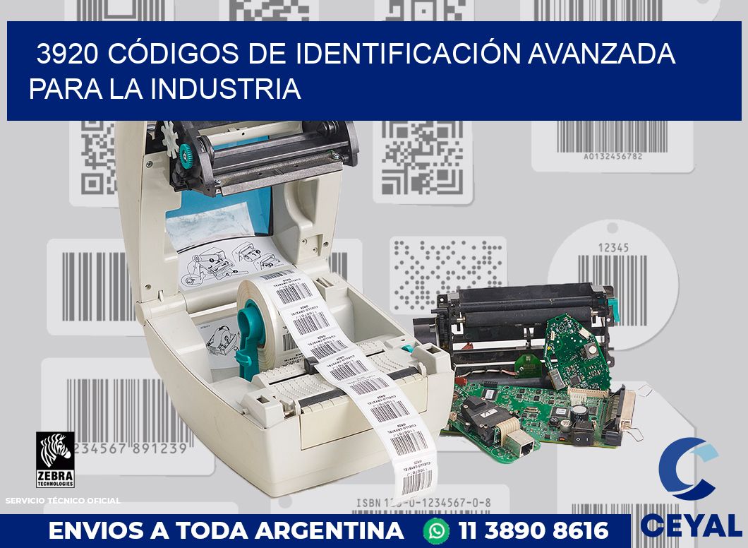 3920 CÓDIGOS DE IDENTIFICACIÓN AVANZADA PARA LA INDUSTRIA