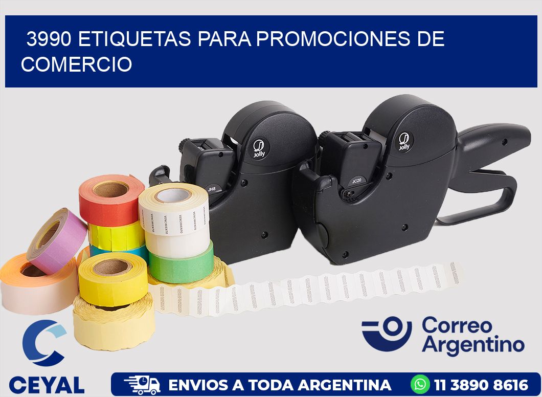 3990 ETIQUETAS PARA PROMOCIONES DE COMERCIO