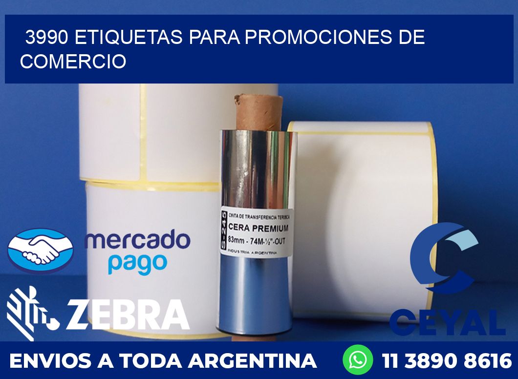 3990 ETIQUETAS PARA PROMOCIONES DE COMERCIO