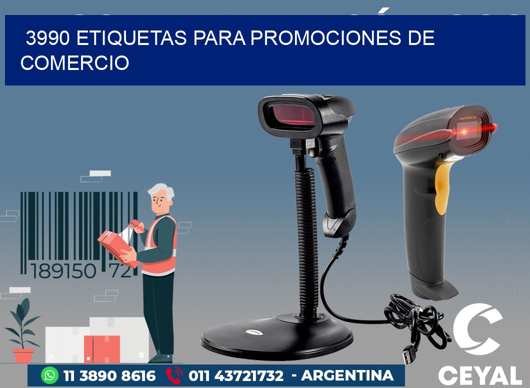 3990 ETIQUETAS PARA PROMOCIONES DE COMERCIO
