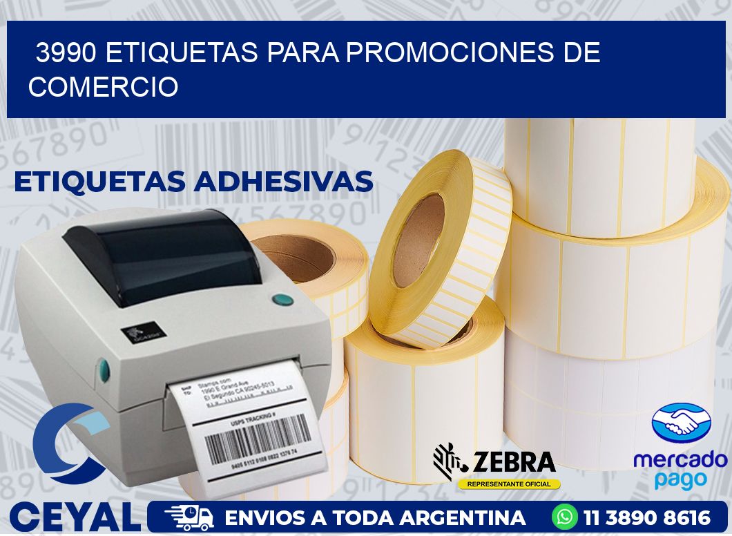 3990 ETIQUETAS PARA PROMOCIONES DE COMERCIO