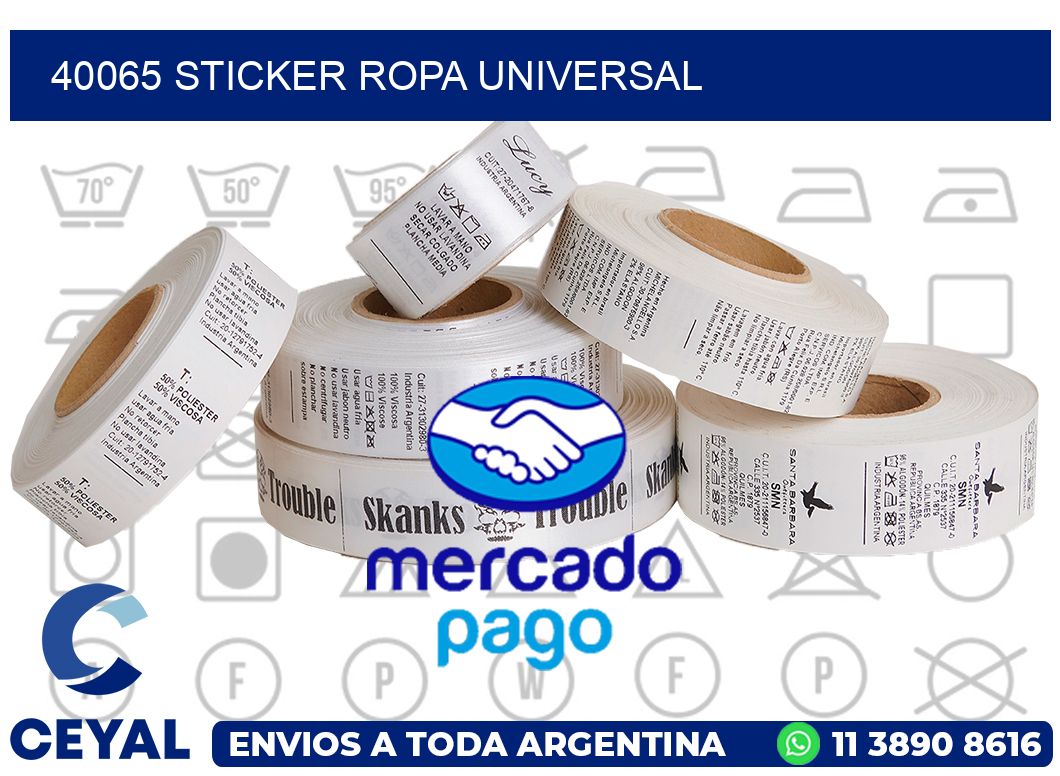 40065 STICKER ROPA UNIVERSAL
