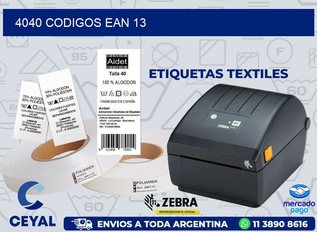 4040 CODIGOS EAN 13